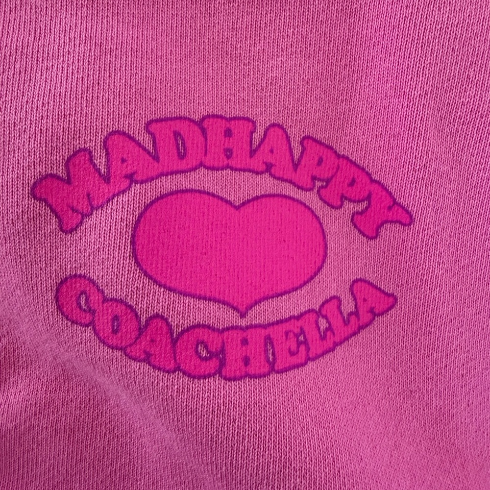 Madhappy Vibrant Pink Hoodie Coachella zip up. - Picture 9 of 9